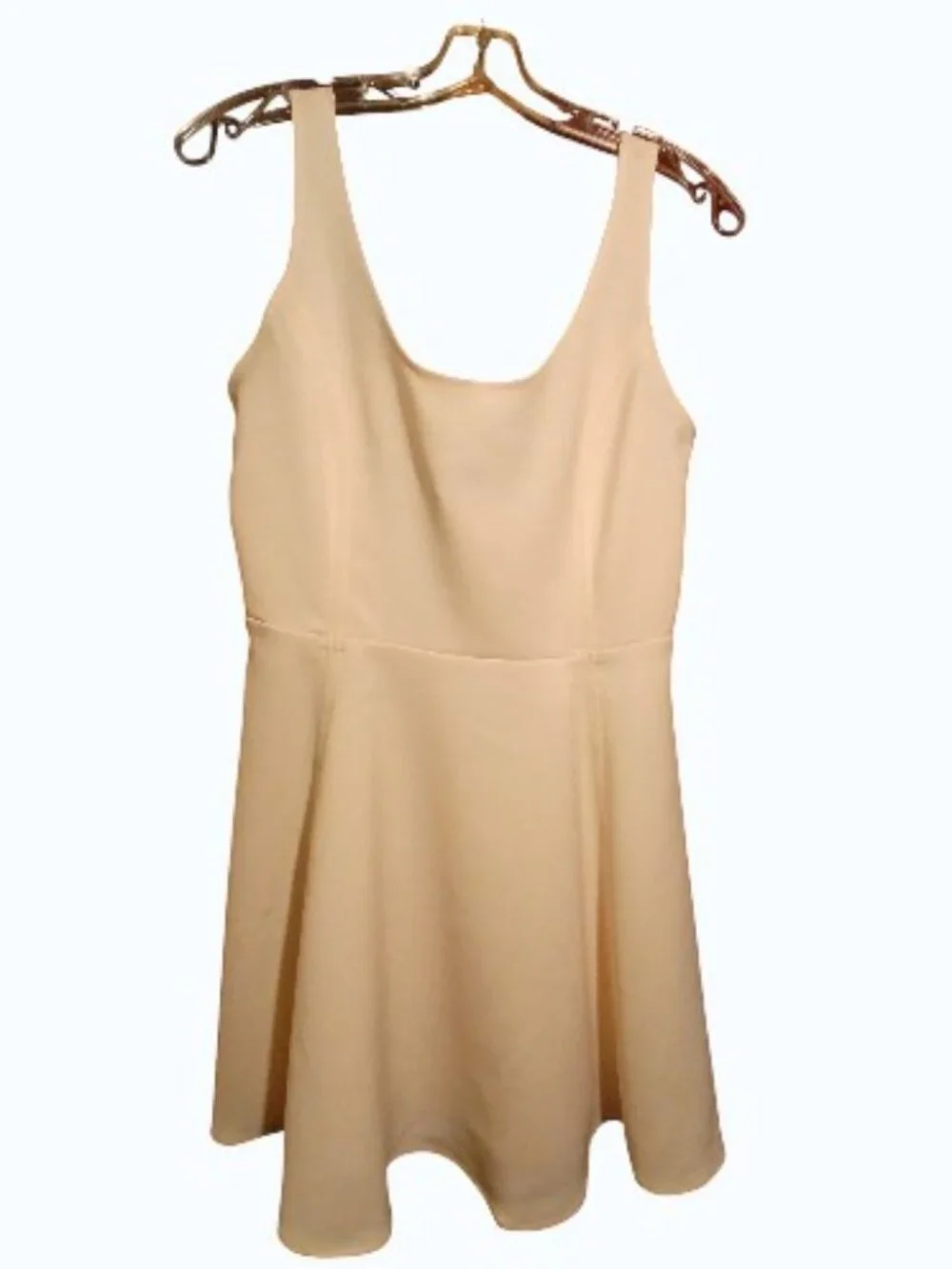 H & M Cream Sleeveless Fit and Flare Mini Dress - Picture 3 of 11